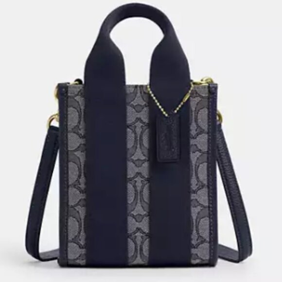 Coach Smith Mini Tote Bag In Signature Jacquard NWT - Picture 1 of 7